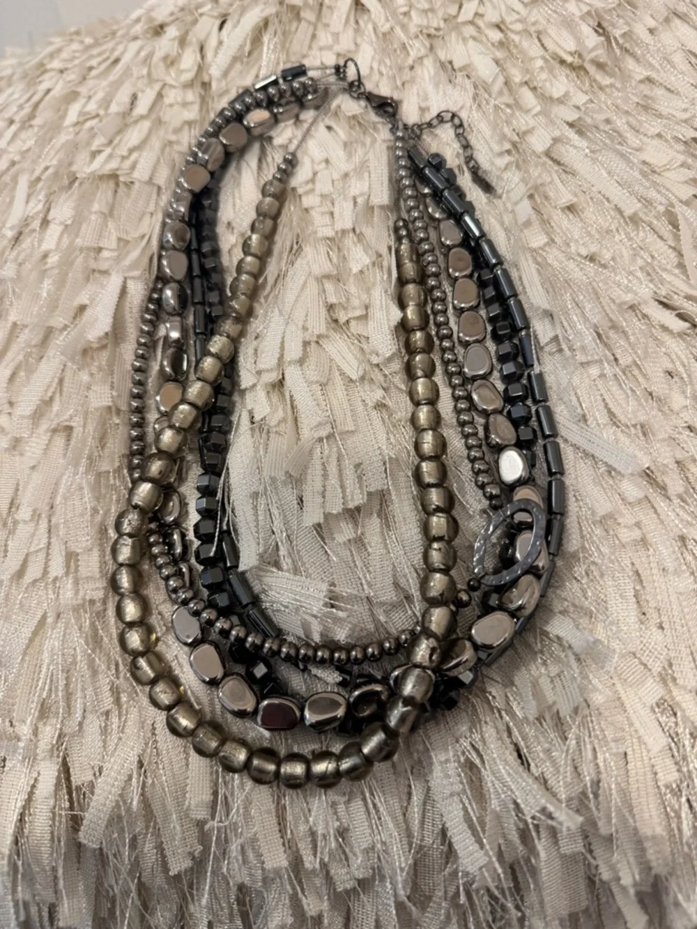 Silpada Sterling Hematite and Glass Multi Strand necklace - Picture 2 of 4